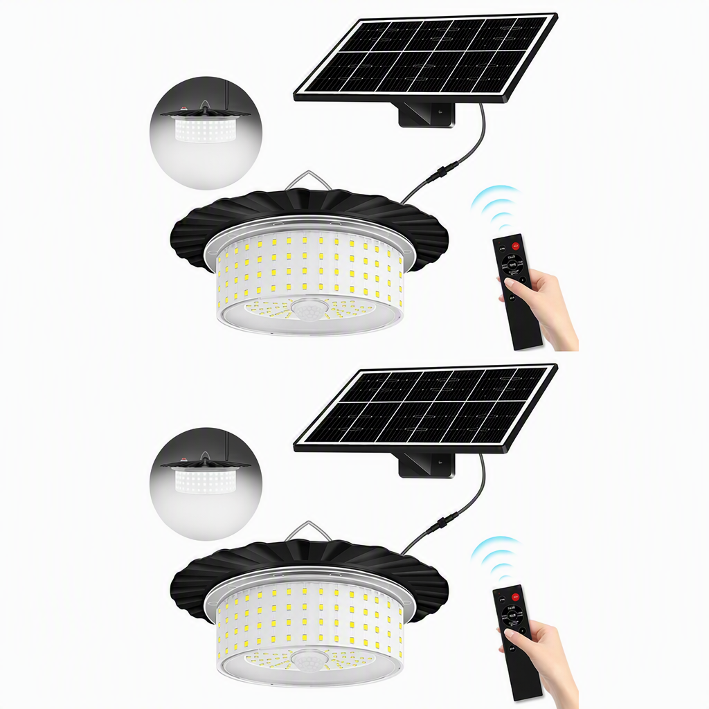 ☀️ Adjustable Solar Pendant Light Set