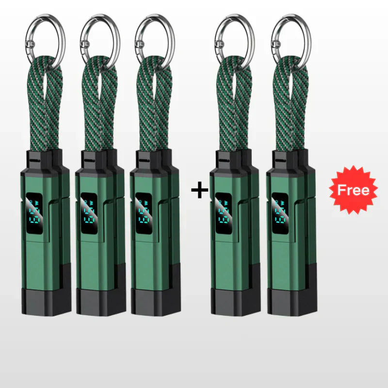 š„HOT SALE 50% OFFš„4-in-1 Digital Display Keychain Charging Cable