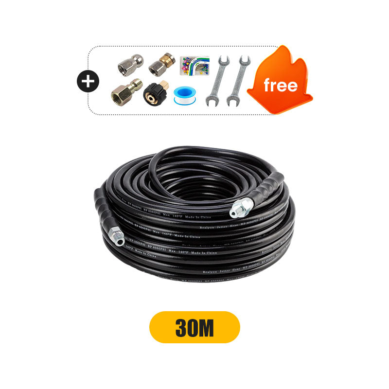 🚿 50% OFF NOW! ⚡ 5800 PSI Sewer Cleaning Kit – Rotating Nozzle, Reinforced Hose & Effective Pipe Unclogging 🛠️