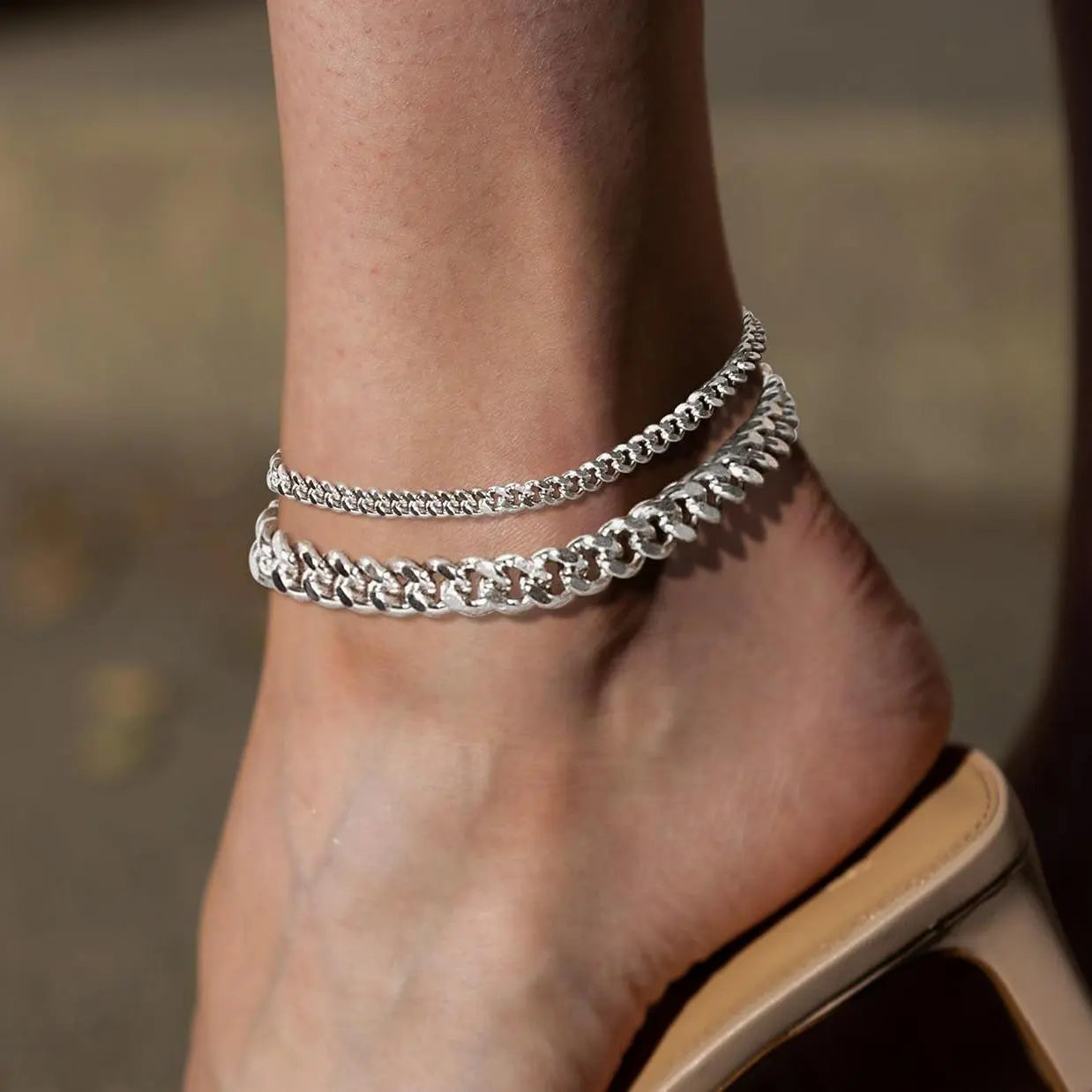 🩷Dainty Layered Waterproof Anklet