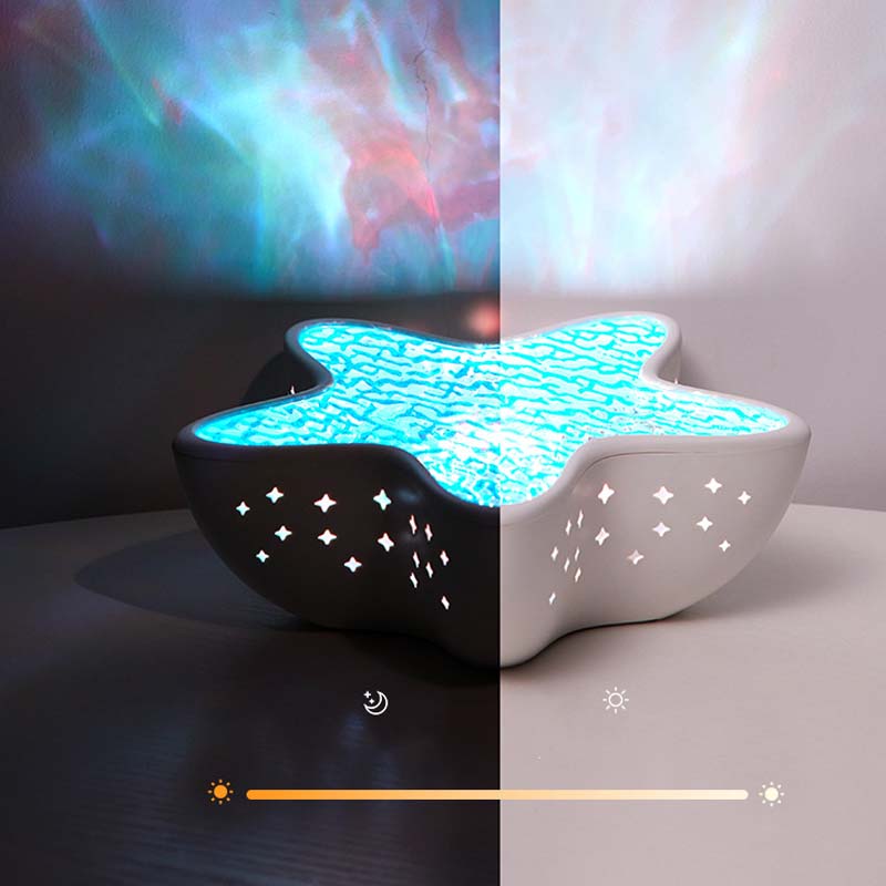 🌊Multi-color adjustment Hot selling atmosphere room decoration starfish wave projection lamp