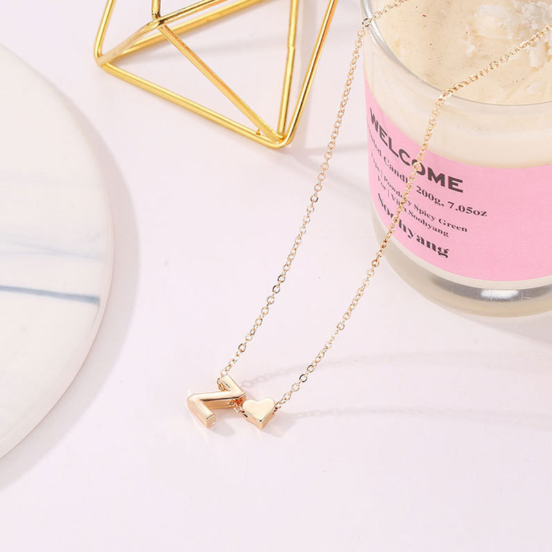 🔥Christmas Sale 50% OFF!!🔥Tiny Initial Necklaces Golden Heart Letter A-Z💖