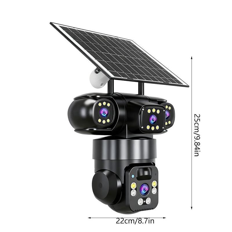 📢📢50% OFF !!!⏰6K 9MP Outdoor Wi-Fi Security Camera | 10x Zoom, 3 Lenses, 360° PTZ | IP66 Waterproof, Color Night Vision, Two-Way Audio, Motion Tracking