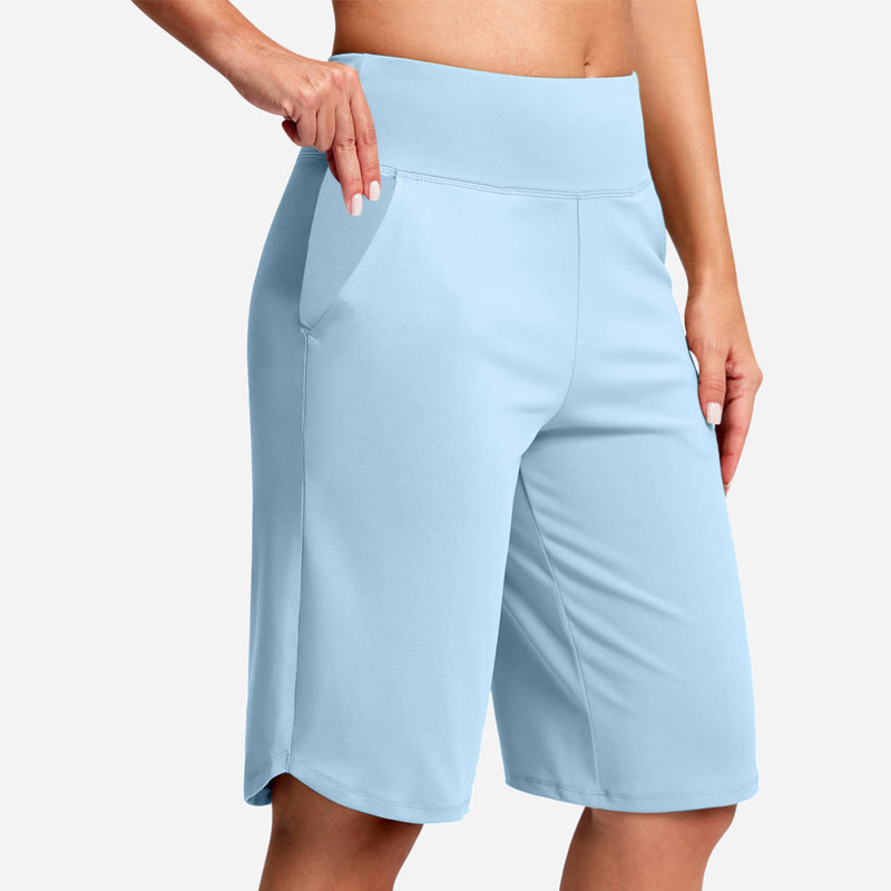 ⏰Last Day Sale 49% OFF🔥Women's Bermuda Shorts with Pockets -👍Knee Length Athletic Casual Long Shorts1