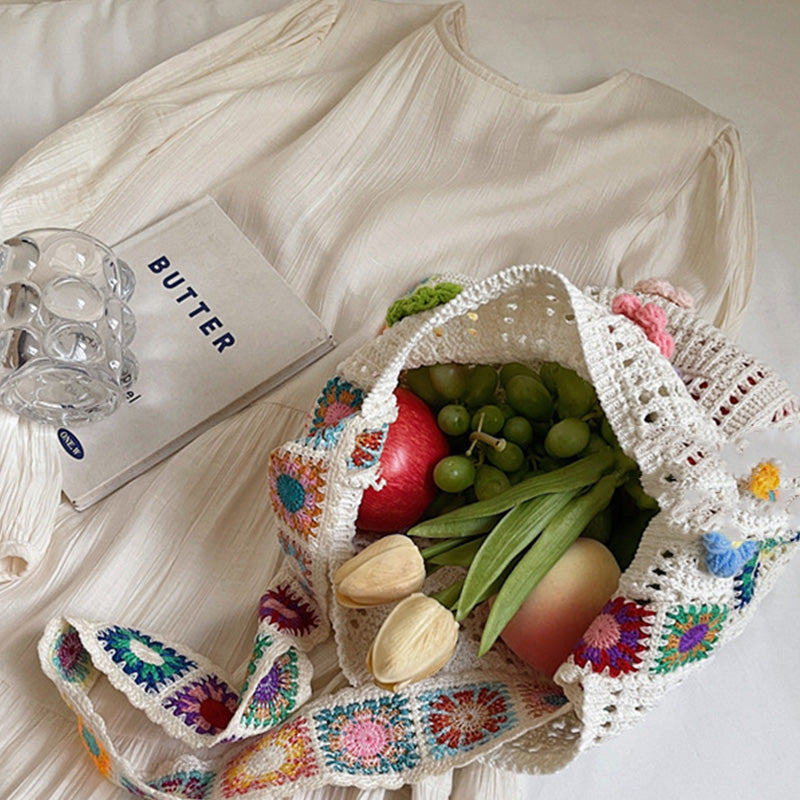 🧺 LIMITED-TIME 57% OFF! ✨ Women's Crochet Ethnic Bag – Bohemian, Spacious, Versatile 🌼