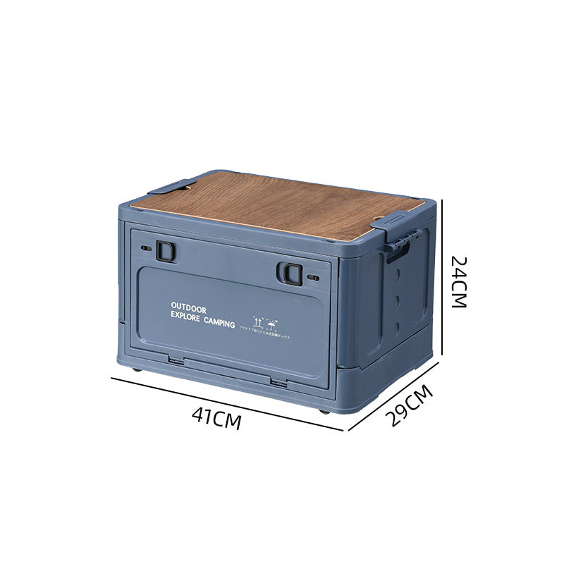 🔥Limited-time 50%off-📦Collapsible Camping Storage Box with Wooden Lid