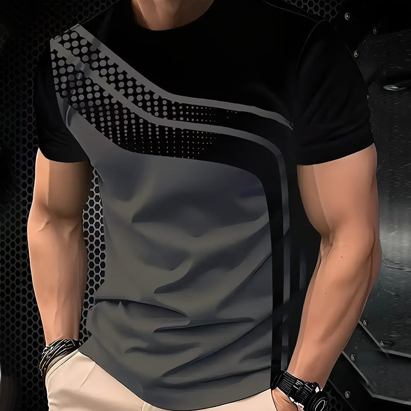 👕 50% OFF NOW! 🎨 Men's Color-Block Crew Neck T-Shirt – Soft cotton, modern cut & perfect for daily wear, sports or casual outings ✨