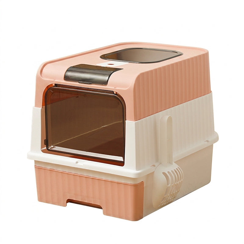 Foldable Drawer-Style Cat Litter Box