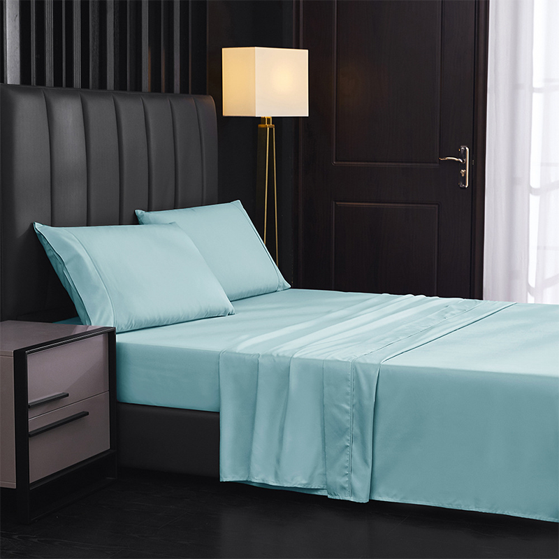 Breathable Solid Color Cooling Bed Sheet Set