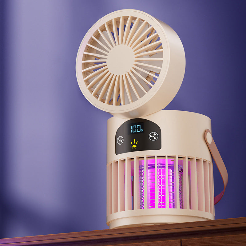🔥Limited Time Promotion 50% OFF🔥Portable Rechargeable Fan with UV Bug Zapper Light