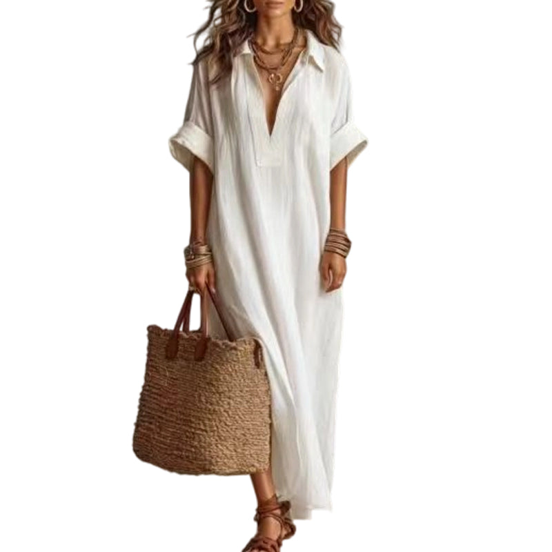 ๐ 50% OFF NOW! ๐ธ Women's Minimalist Solid Color Maxi Dress โ Soft & flowy โ Perfect for beach, travel or everyday elegance โ effortless and breathable โจ๐ฟ