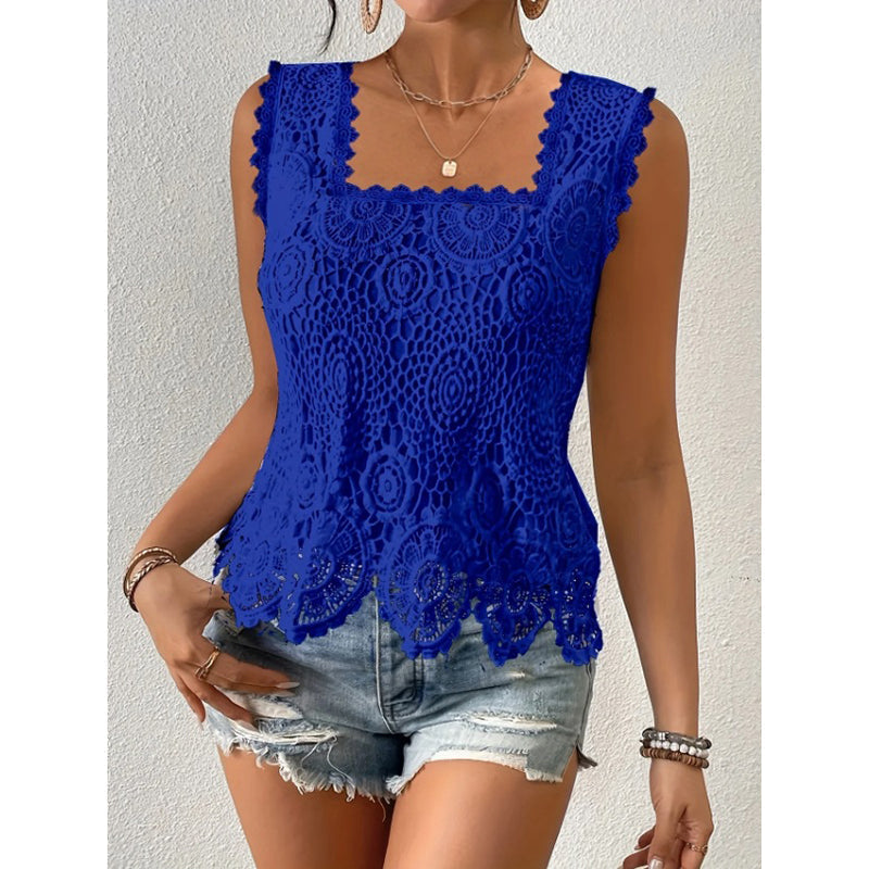 ๐ 2026 Sale โ Over 50,000 Sold! ๐ Women's Elegant Square Neck Lace Tank Top