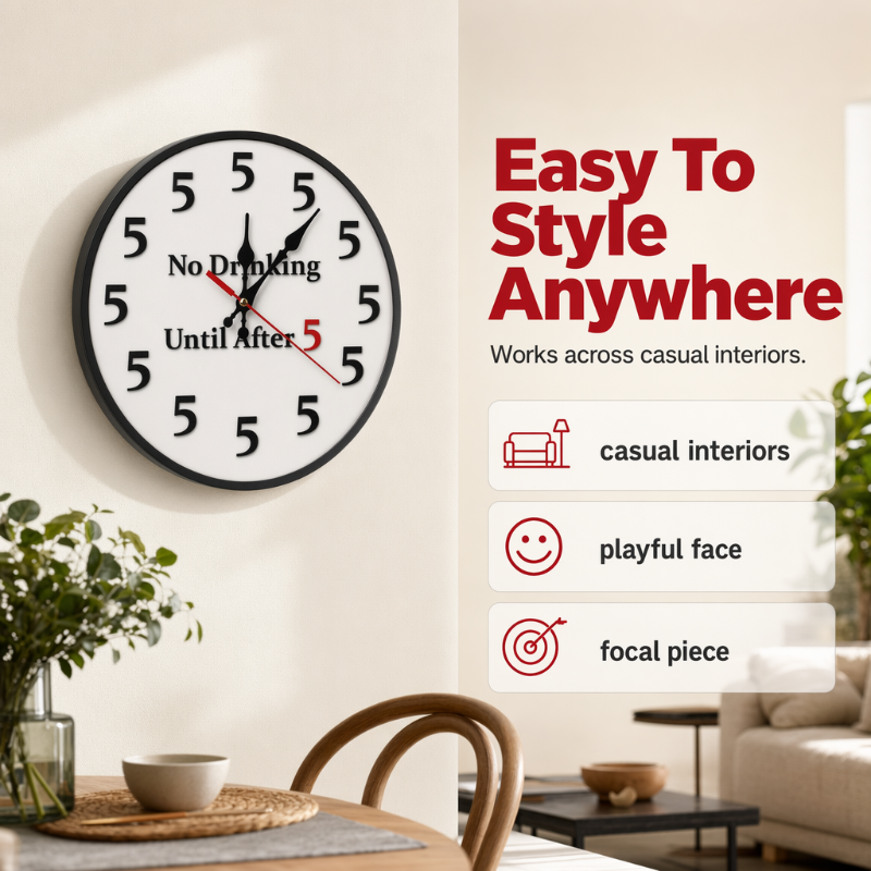 ⏳Limited-time 50% off⏰Novelty Wall Clock for Party Decor Decoration🕔