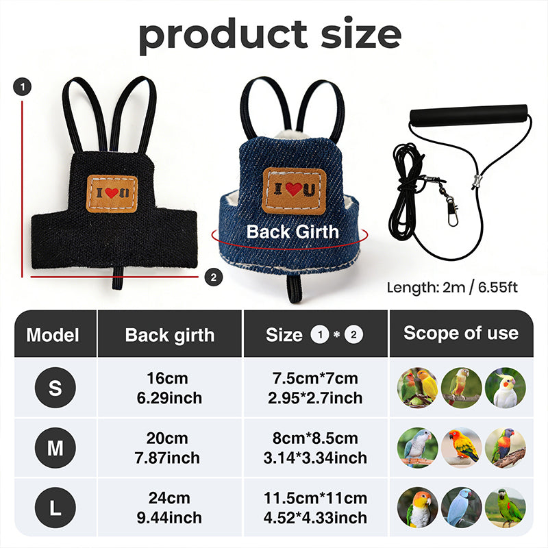 📢📢30% OFF !! ⏰Breathable Pet Bird Harness Vest☁️