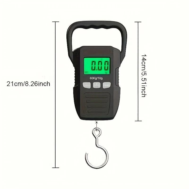 🔥Kolzp 132lb/60kg Digital Handheld Luggage Scale, Mini Portable Electronic Scale, Backlit LCD Display, Travel Essential, Gift Idea, Traveling Essentials