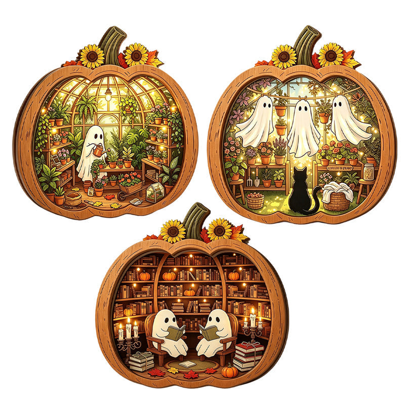 🔥While Supplies Last 50% OFF!🎉 Halloween Wooden Pumpkin Tabletop Decor
