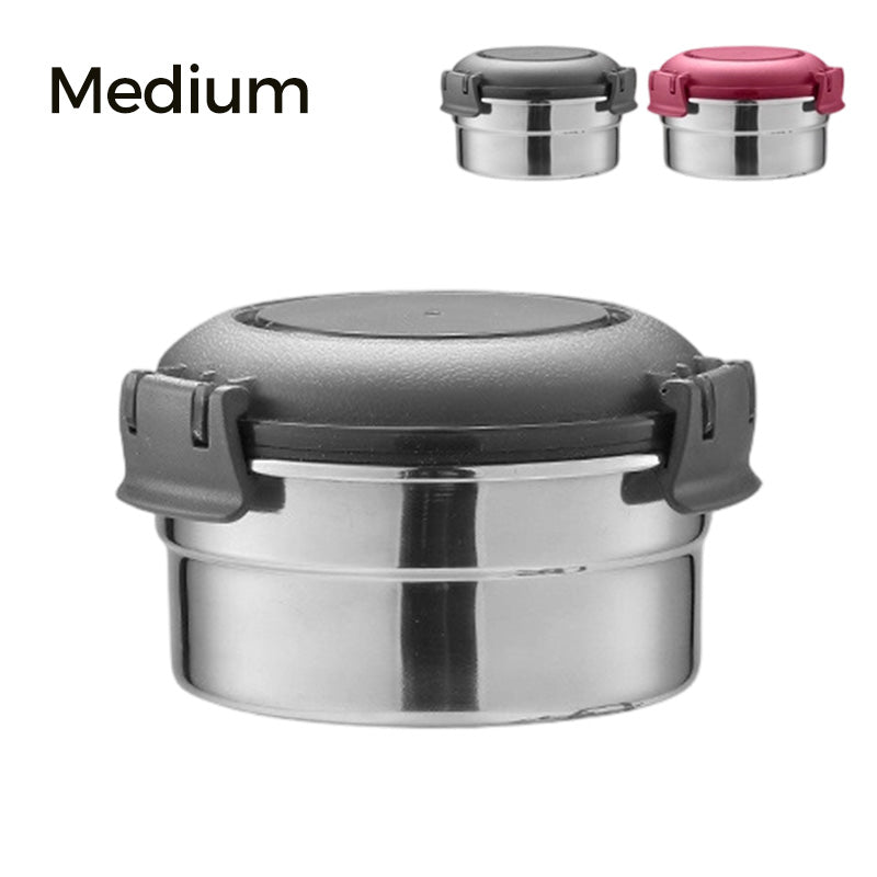 🍱 50% OFF! ✨ 3-Piece Stainless Steel Lunch Box Set – Premium 304 Food-Grade Steel, Airtight Leak-Proof Lids & Mirror Finish – Perfect for School, Office & Travel 🥗