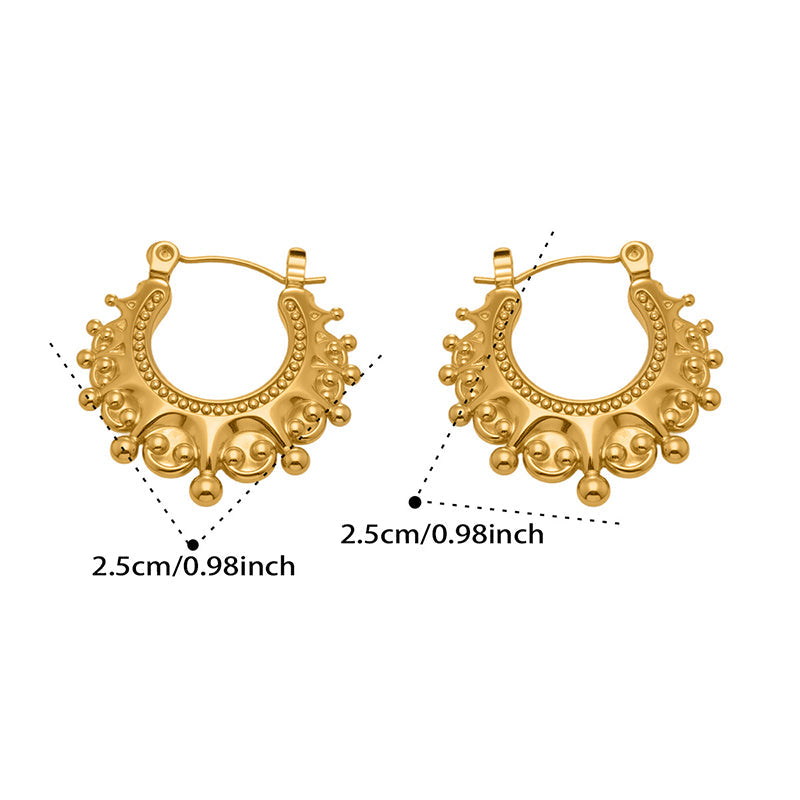 ✨Vintage Stainless Steel Bohemian Hoop Earrings