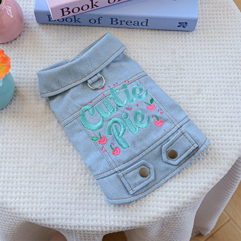 ๐ Cute Princess Denim Dog Jacket ๐ถ