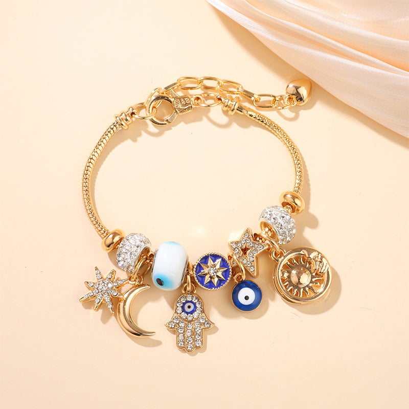 Celestial Sun Moon Charm Bracelet