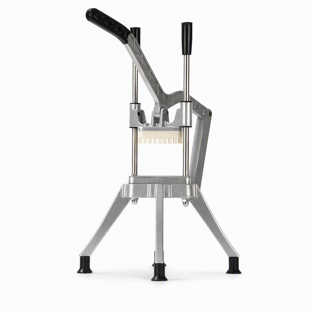 🔪 50% OFF! ✨ Vertical Manual Vegetable Cutter & Dicer – Stainless Steel French Fry Slicer, Heavy-Duty Lever Action & 4 Sharp Blades – Fast Uniform Cutting for Potatoes, Cucumbers & Radishes 🥔