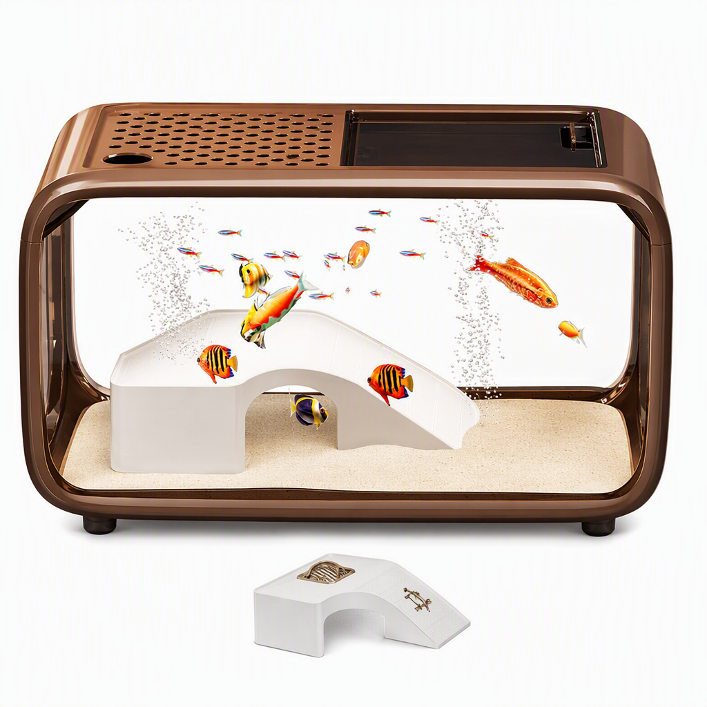 🐠 Save 50%! 🏠 Transparent Fish Tank – With lid, decorative & ideal for living room ✨