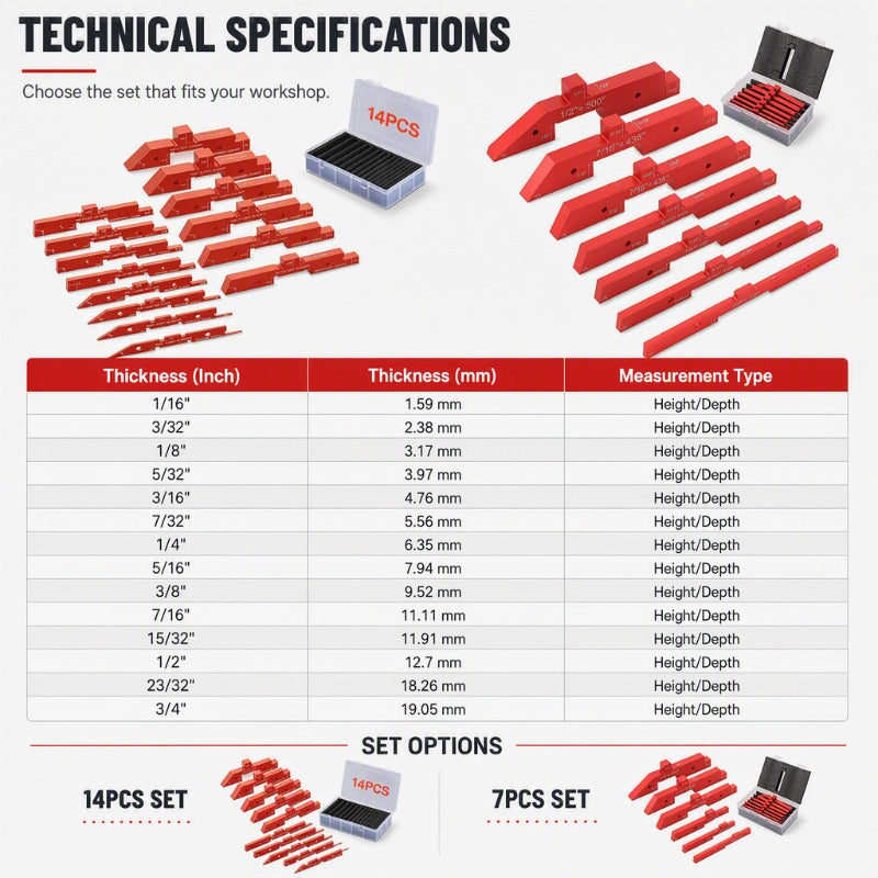 ⏳🔥LIMITED-TIME 50% OFF! ⏰Aluminum Alloy Woodworking Setup Blocks