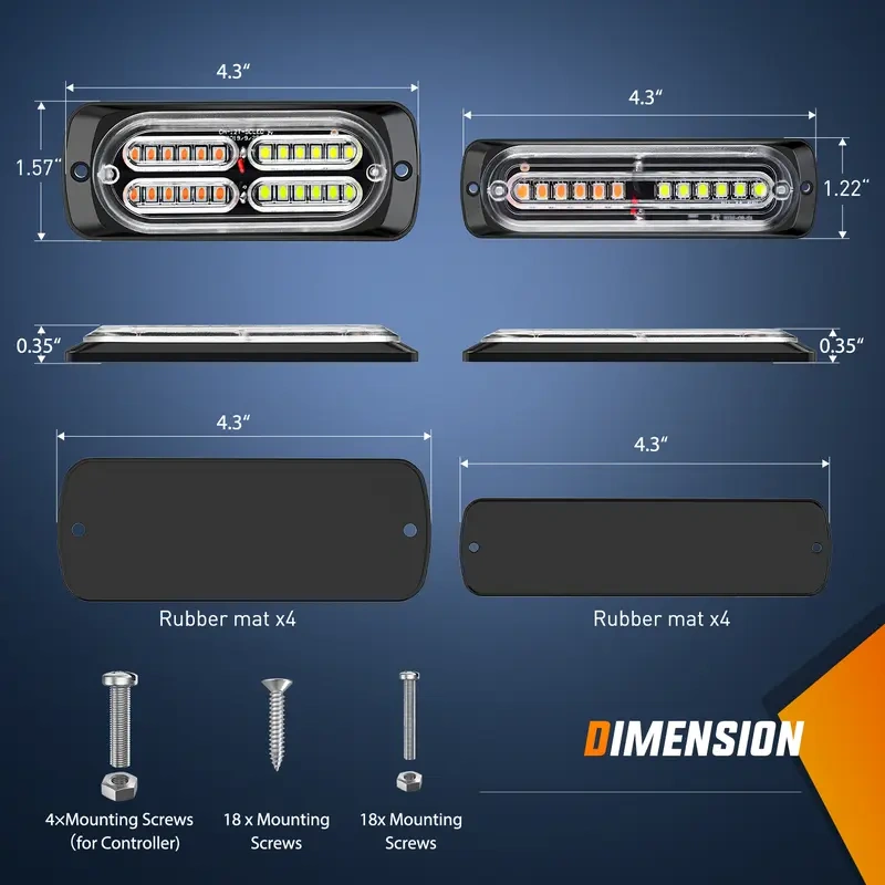 💡 Ultra‑Thin LED Truck Strobe Lights – Bright & durable warning ✨