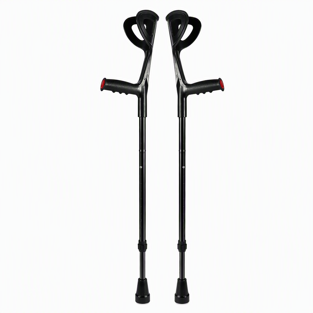 Folding Forearm Crutches Non Slip Elbow Crutches for Fracture Rehabilitation and Mobility Aid