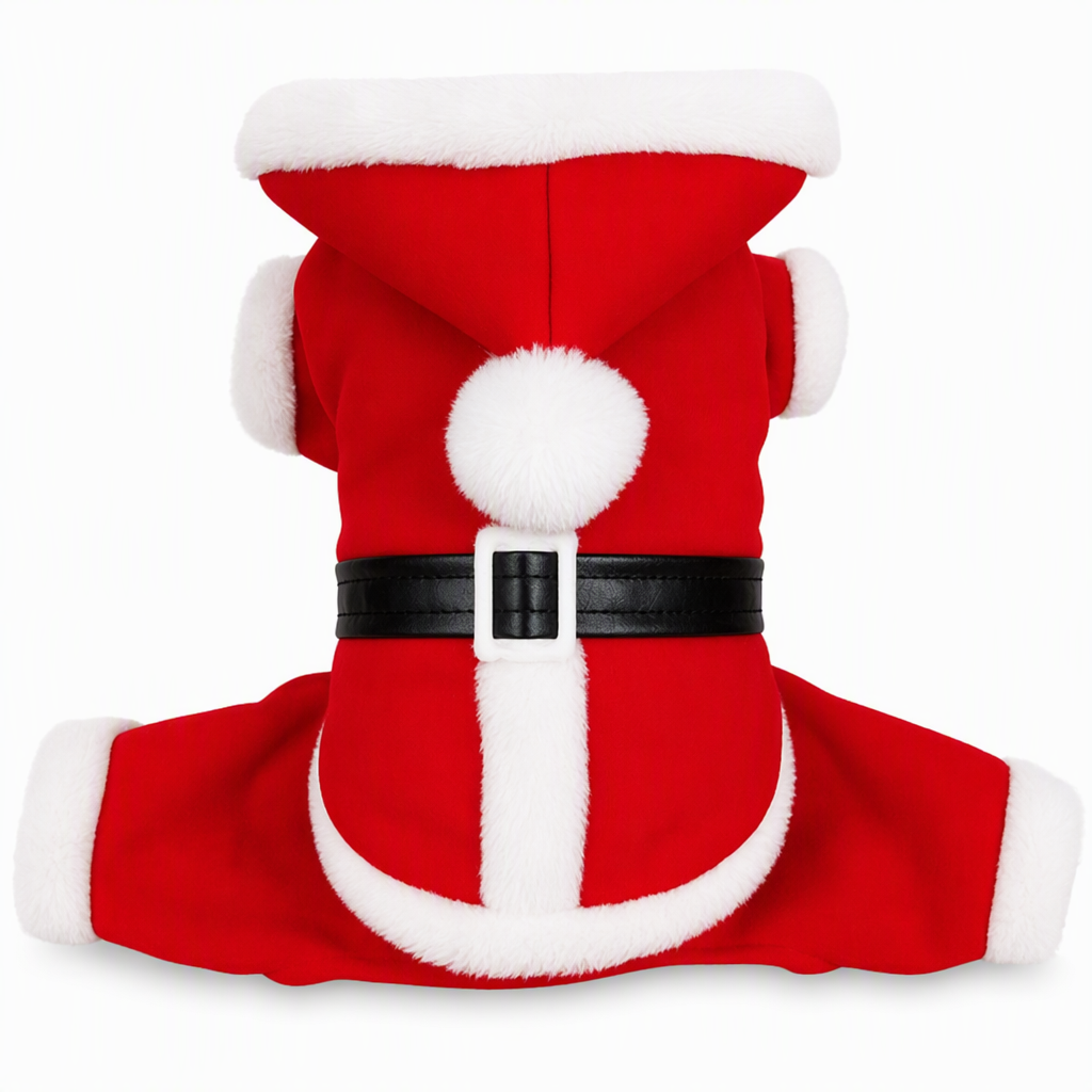Christmas Pet Costume for Dogs and Cats Autumn Winter Holiday Outfits featuring Santa Claus Suits and Snowflake Capes