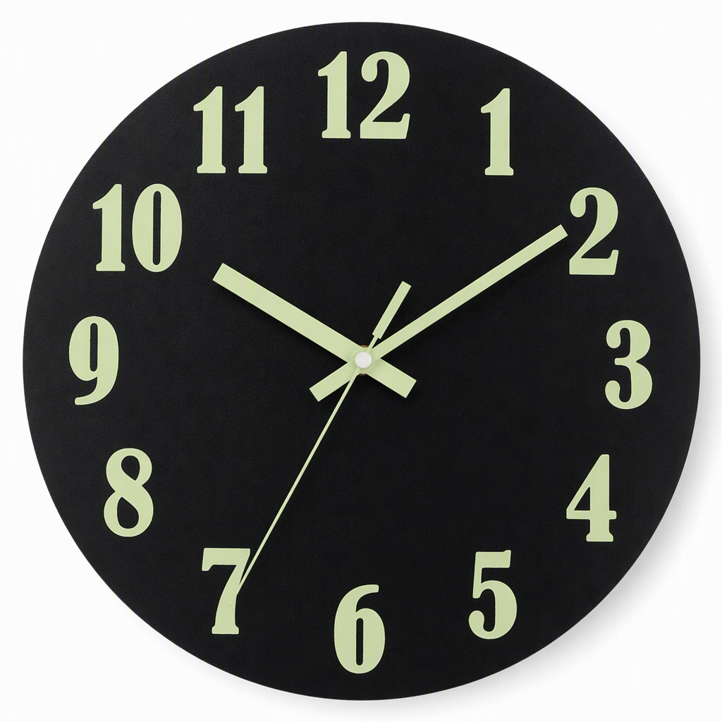 ⏳🔥LIMITED-TIME 50% OFF! ⏰12-Inch Silent Wooden Wall Clock – Luminous Glow & MDF Wood Grain✨