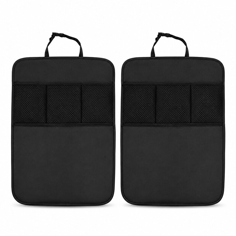 📢📢50% OFF !! ⏰Car Backseat Kick Mat Protector: Waterproof, Storage Pockets🚗