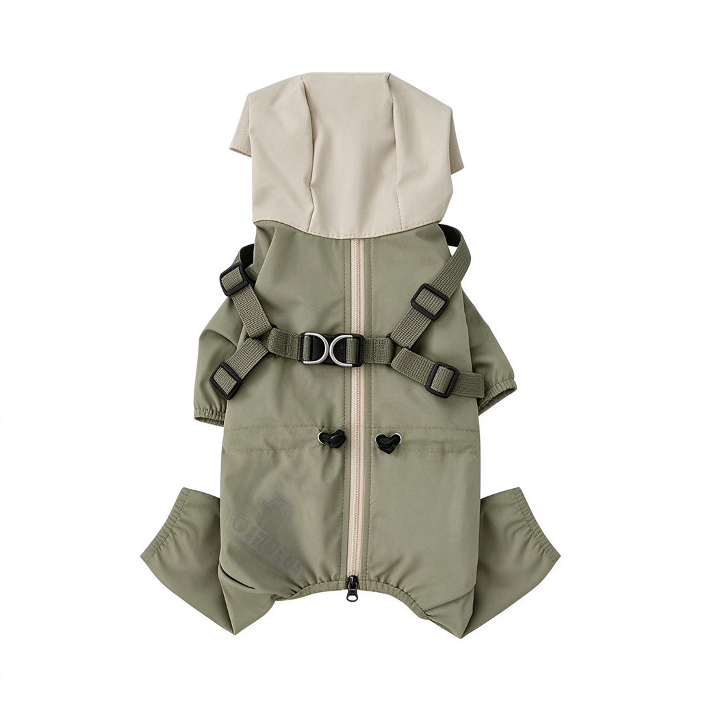🐕 Winter Pet Jacket: Integrated Leash Ring, Fleece-Lined, Waterproof, Chafe-Free, XS-2XL