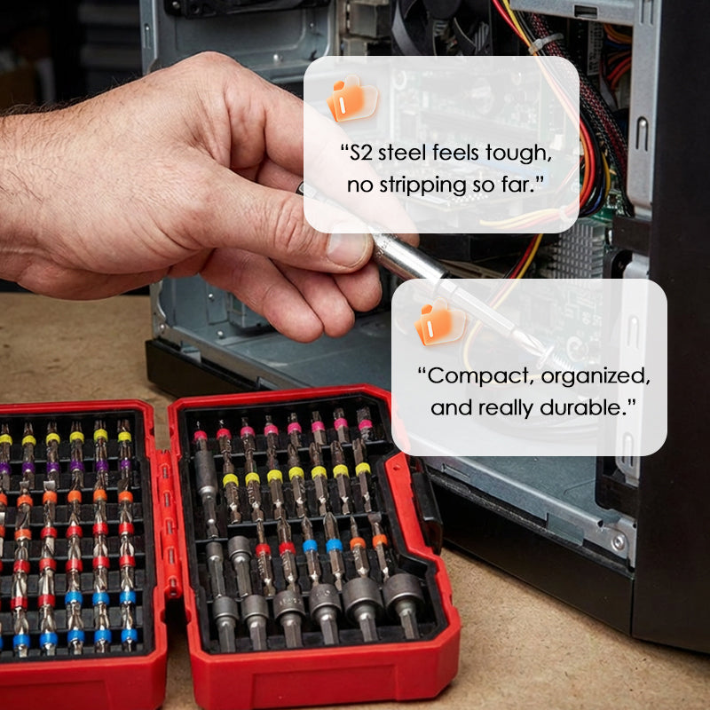 ⏳🔥LIMITED-TIME 50% OFF! ⏰Fix Any Screw Instantly! 83-Piece S2 Steel Screwdriver Bit Set