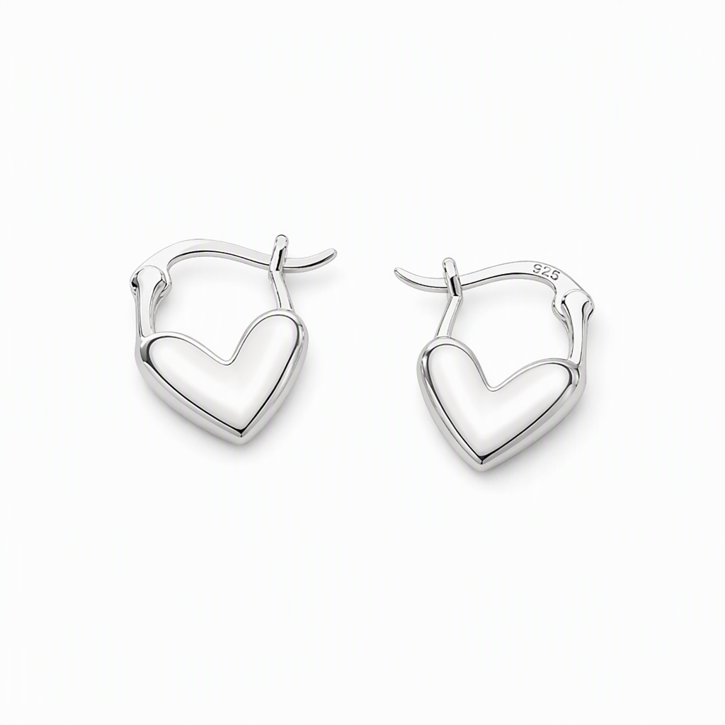 ⏳Limited-time 50% off⏰Minimalist Smooth Heart Huggie Hoop Earrings for Women💖👂