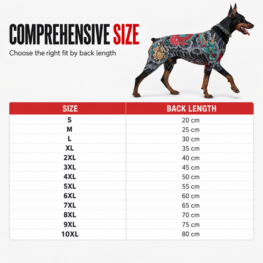 Funny Tattoo Print Pet Bodysuit Four-Legged All Season Jumpsuit for Cats and Dogs
