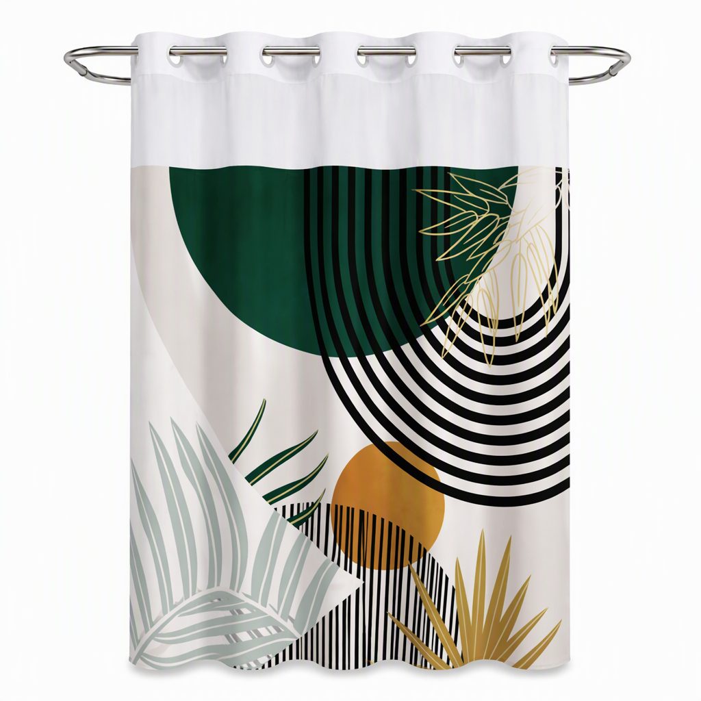 ⏳🔥LIMITED-TIME 50% OFF!⏰Waterproof Floral Shower Curtain🛁