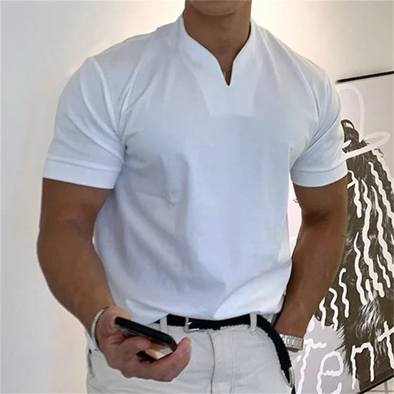✨ 2026 New Arrival | Men's Breathable V-Neck Tee | Ultra-Soft Cotton Blend ☁️【-60%】