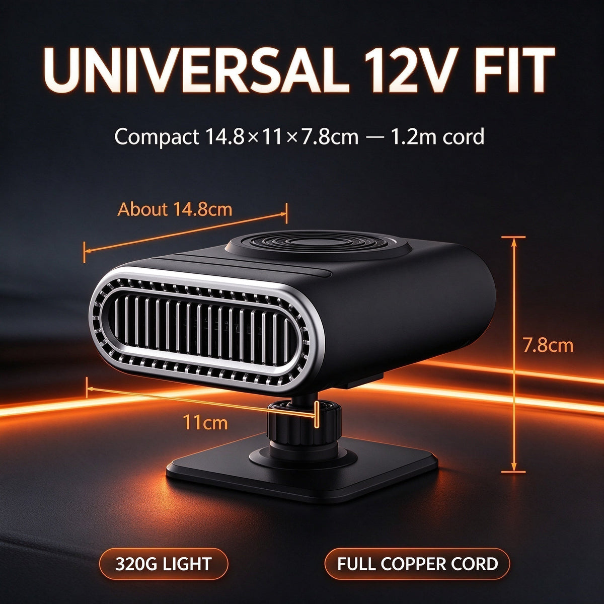 🔥50% OFF!!📢🚗 2-in-1 Portable Car Heater & Windscreen Defroster – Clear Frost & Fog Faster on Cold Mornings ❄️✨