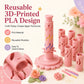 ⏳50% OFF – 🌸 Beginner-Friendly Clay Bloom Maker Set | Reusable 3D-Printed Flower Shaping Tool with Interchangeable Sleeves & 24-Color Modeling Clay Included ✨