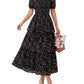⏰Summer Hot Sale 50% OFF💃Women's Floral Square Neck Puff Short Sleeve Smocked Tiered Dress