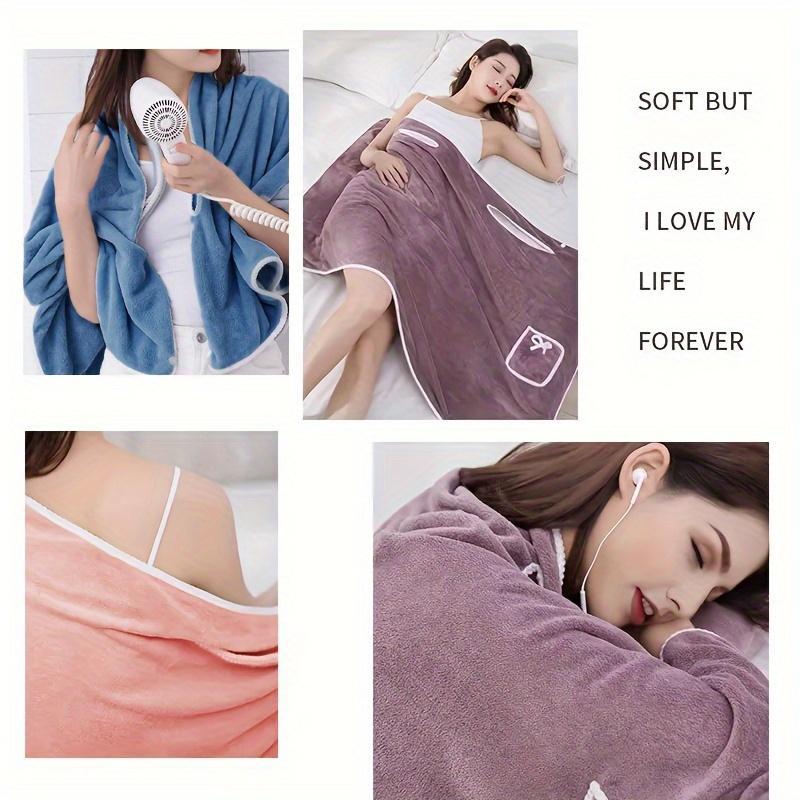 💥 50% OFF! ✨ Plus Size Women's Wearable Shower Skirt – Secure 2-Button Design, Super-Soft Coral Fleece & Quick-Dry Absorbent – Full Coverage That Stays Put, No Awkward Towel Drops 🚿