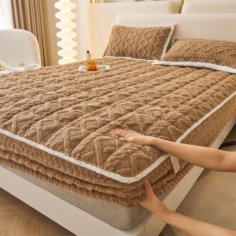 🛏️ 60% OFF! 🎁 WARM FITTED BED SHEET - Brushed Flannel & Deep Pocket (Up to 40cm), Non-Slip Corners for All-Season Comfort - Perfect Gift Idea ❄️🛌