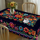 📢📢50% OFF !! ⏰Mexican Floral Tablecloth With Scalloped Edge