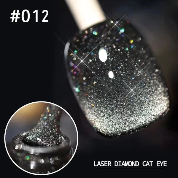 💎 Laser Diamond Cat Eye Nail Polish 💅