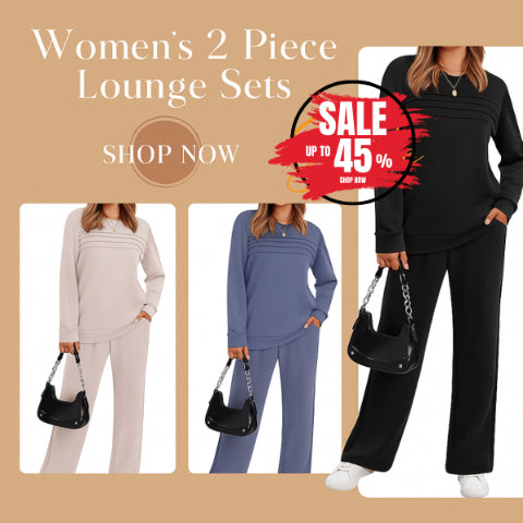 🔥LAST DAY 60% OFF✨Women's Crew Neck Top & Drawstring Pants Set
