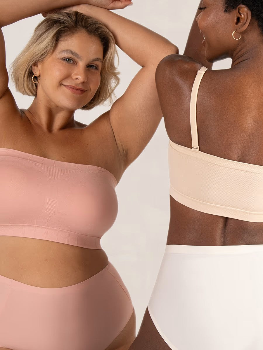 ⛱️Last Day Special Price ￡16.98!!🤩🔥Convertible Strapless Bandeau Bra with Wireless Comfort, Anti-Slip Grip & Removable Straps