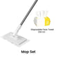 🧹50% OFF NOW! Auto-Clamp Flat Mop with Stainless Steel Extended Handle – One-Click Release Floor Mop, Works With Old Towels, Reusable Mop for Household Hard Surface Cleaning