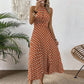 👗 LIMITED-TIME 50% OFF! ✨ Polka Dot Halter Neck Dress – Flowy, Flattering, Retro-Chic 🌼