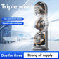 3-Head USB Desk Fan, 720° Air Circulation Cooling Fan with 5-Speed Wind, Ultra-Quiet for Bedroom/Office/Camping, Portable Rechargeable Battery Mini Air Cooler, Perfect Thanksgiving/Christmas/Halloween Gift for Home Travel, Rechargeable Personal Fan